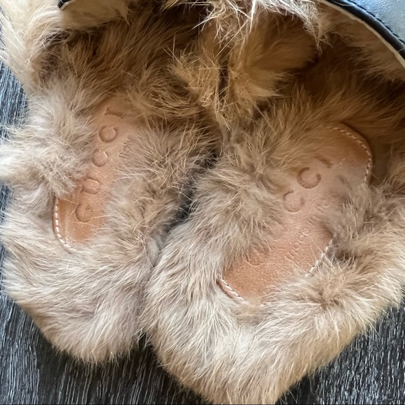 Gucci Princetown Lips and Heart Embroidered Fur Lined Mules US 5 Retail $1050 - Picture 9 of 10